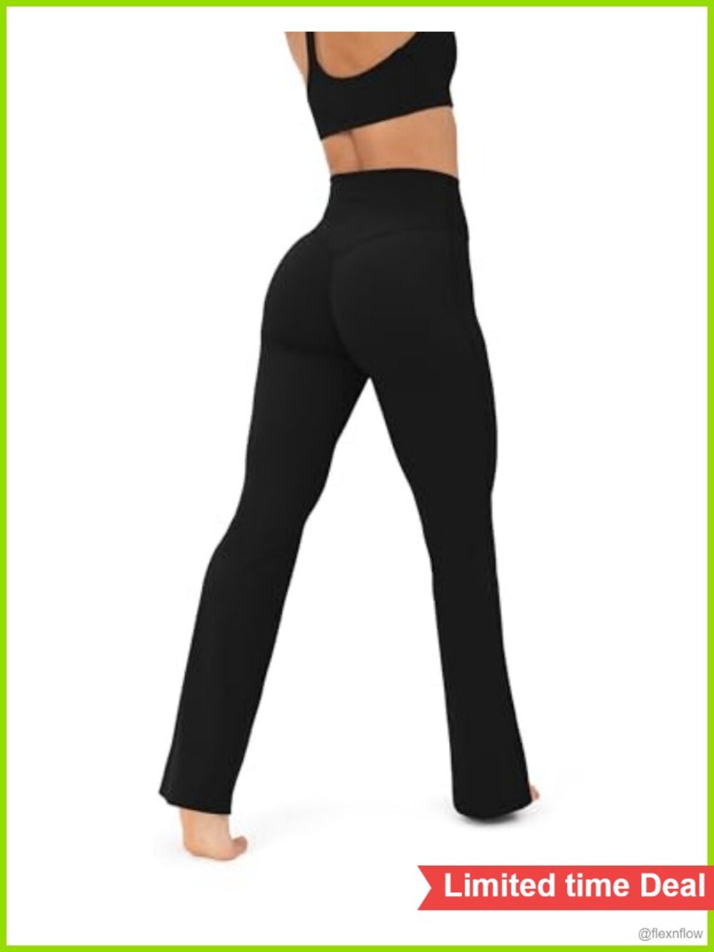 High Waist Flare Leggings Women Wide Leg Yoga Pants Nylon